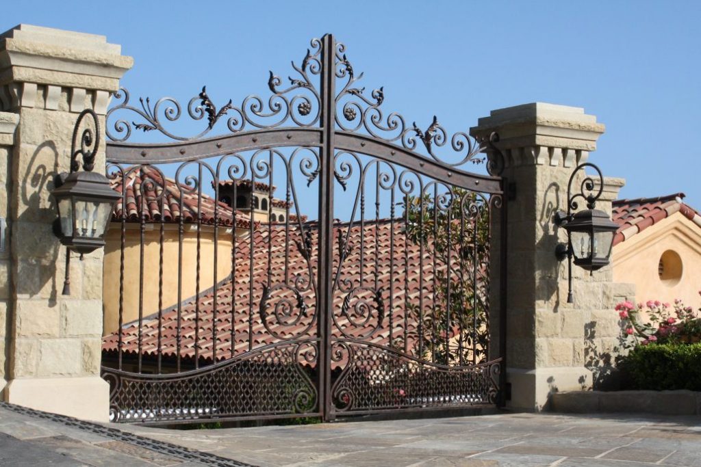 custom wrought iron gate design